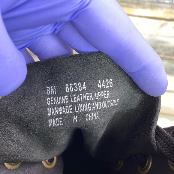 Timberland Black/Gold Metallic Soft Leather Wedge Heel Lace Up Ankle Boots - Picture 13 of 13